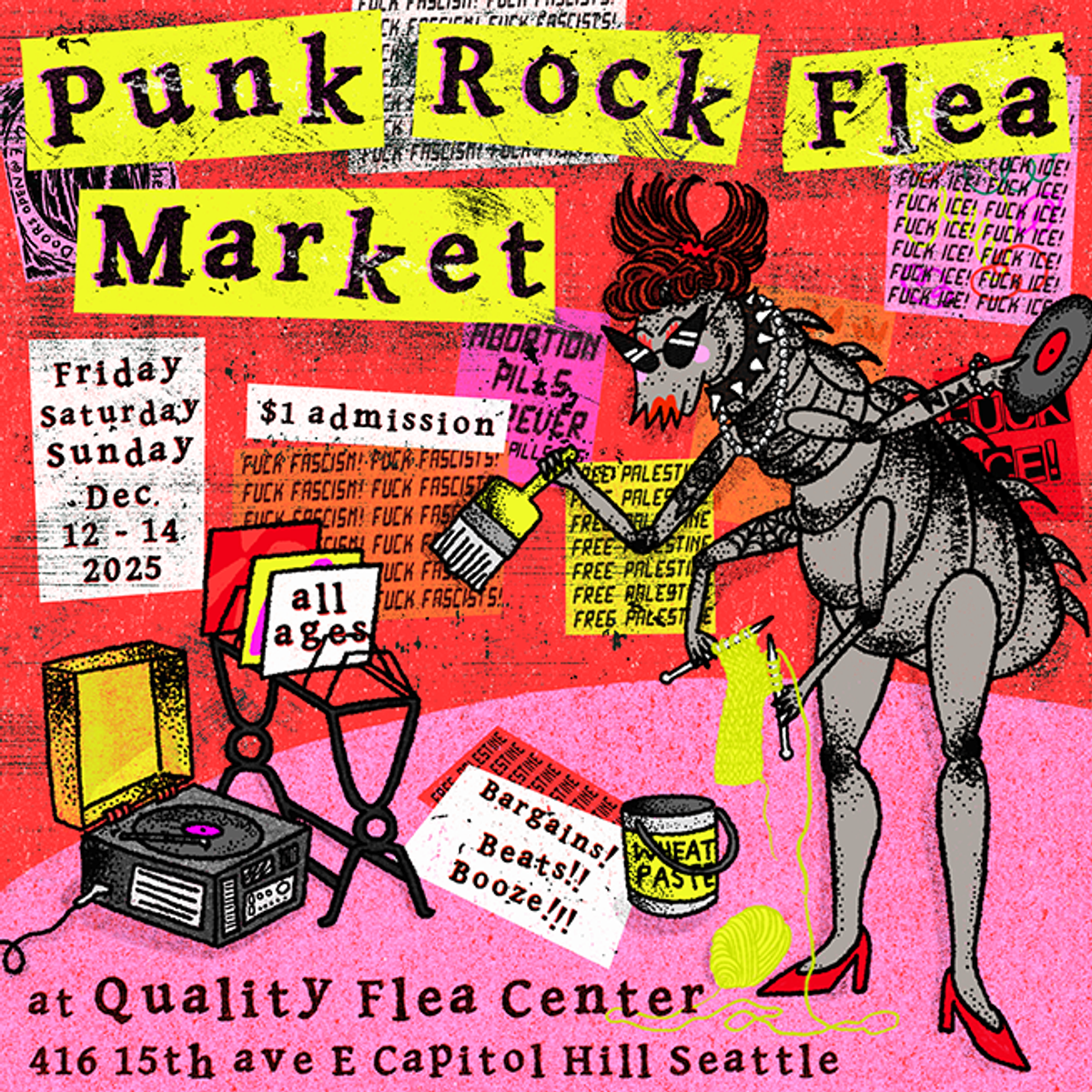 Punk Rock Flea Market War on Christmas at Quality Flea Center in ...