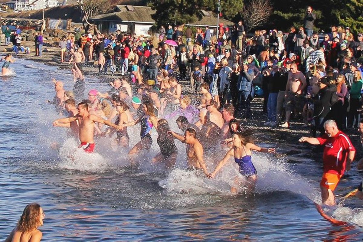 Edmonds Polar Bear Plunge at Brackett's Landing North in Edmonds, WA ...