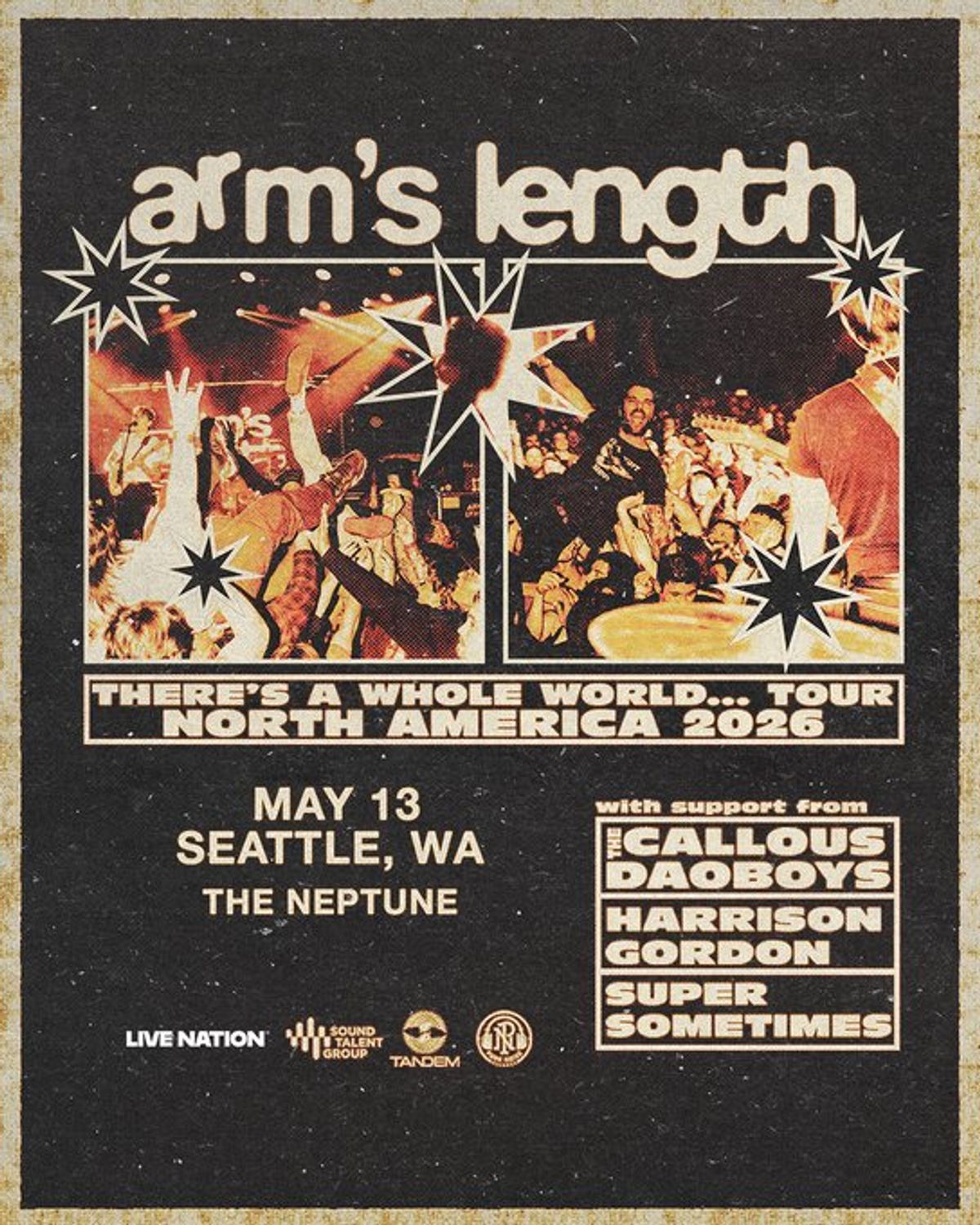 Arm's Length: There's A Whole World Tour at Neptune Theatre in