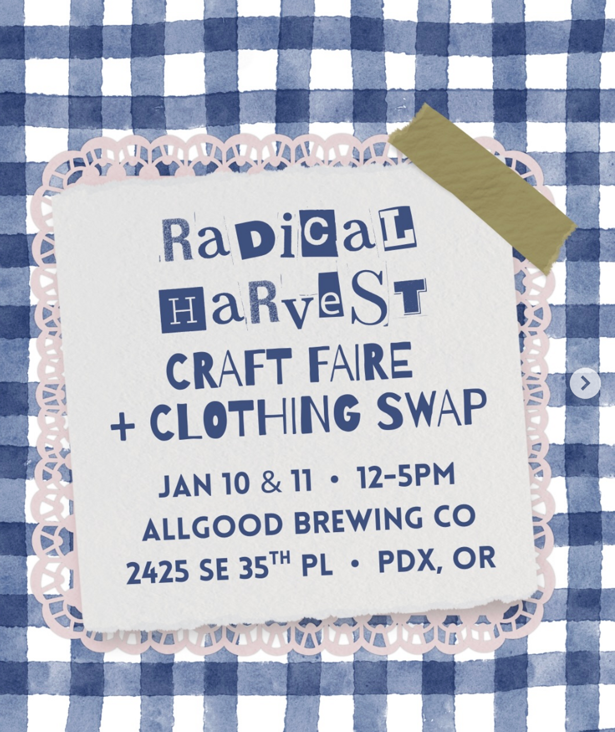 Radical Harvest Craft Faire and Clothing Swap at Allgood Brewing Co. in ...