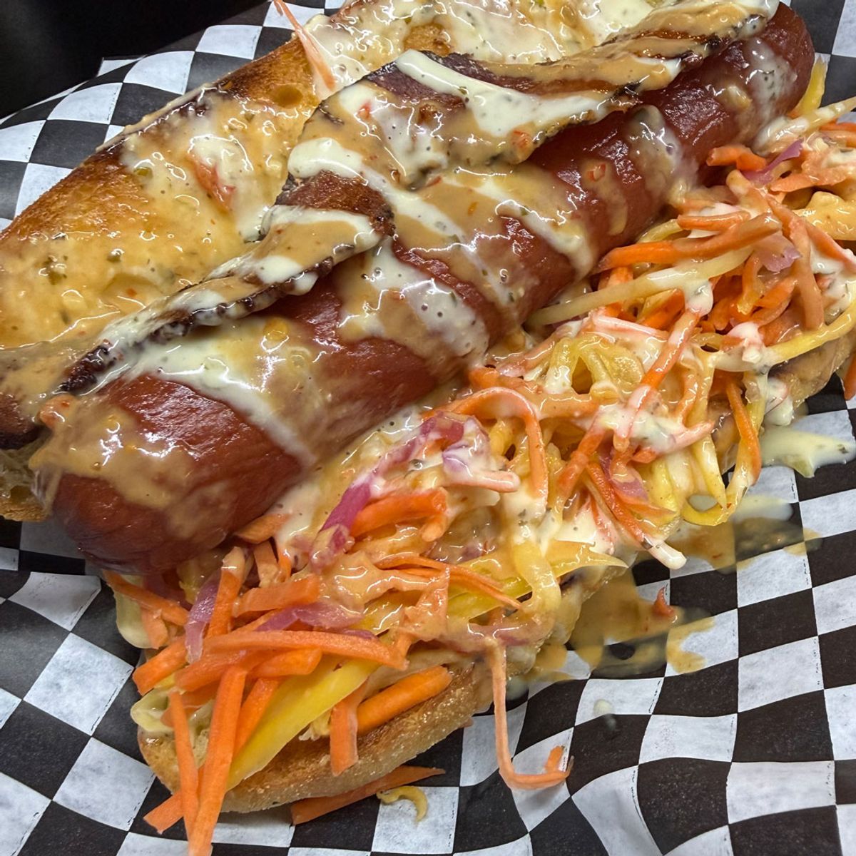 Kare Kare Bacon Dog @ Hunny Beez