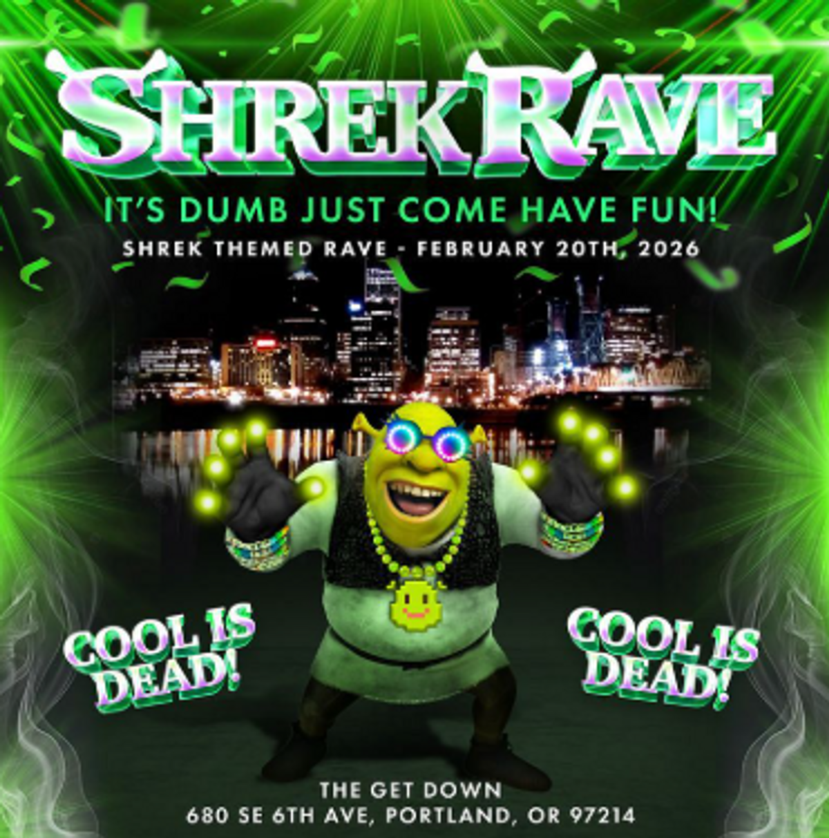 Shrek Rave at The Get Down in Portland, OR - Friday, February 20 ...