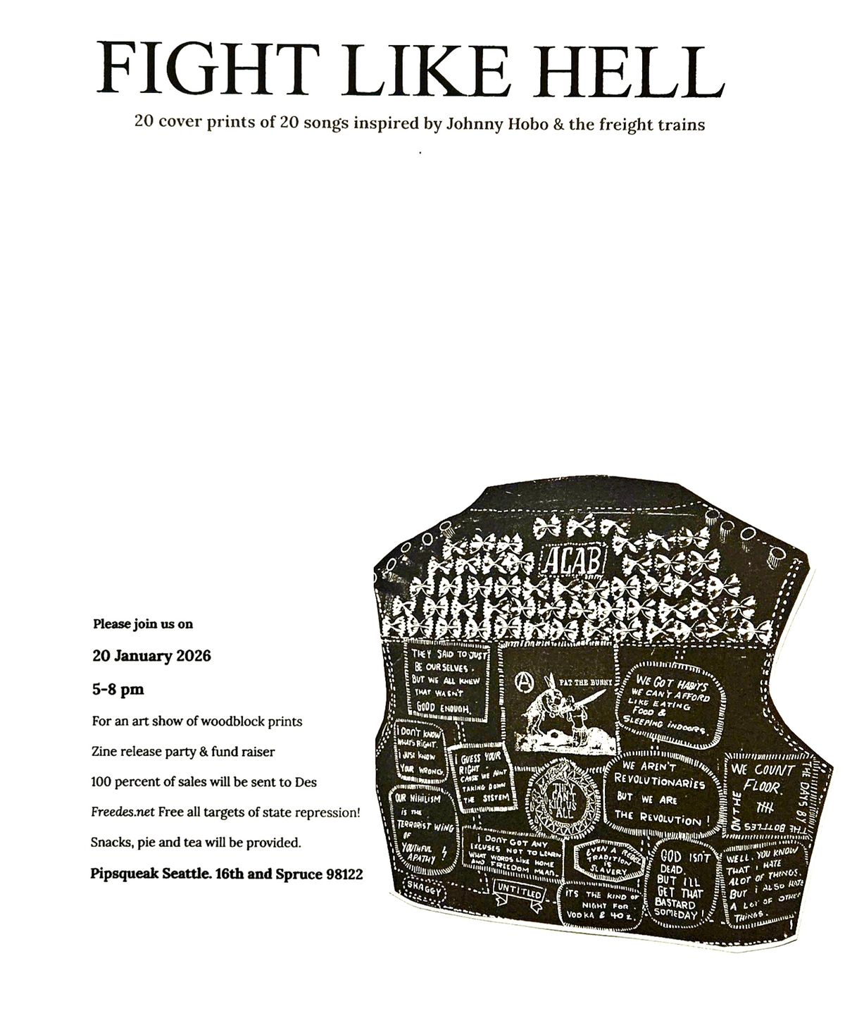 FIGHT LIKE HELL at Pipsqueak in Seattle, WA - Tuesday, January 20 ...