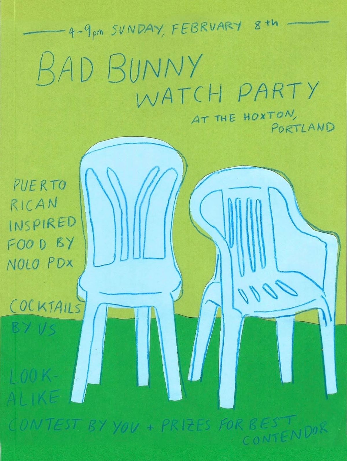 Bad Bunny Watch Party at Lovely Rita in Portland, Oregon - Sunday ...