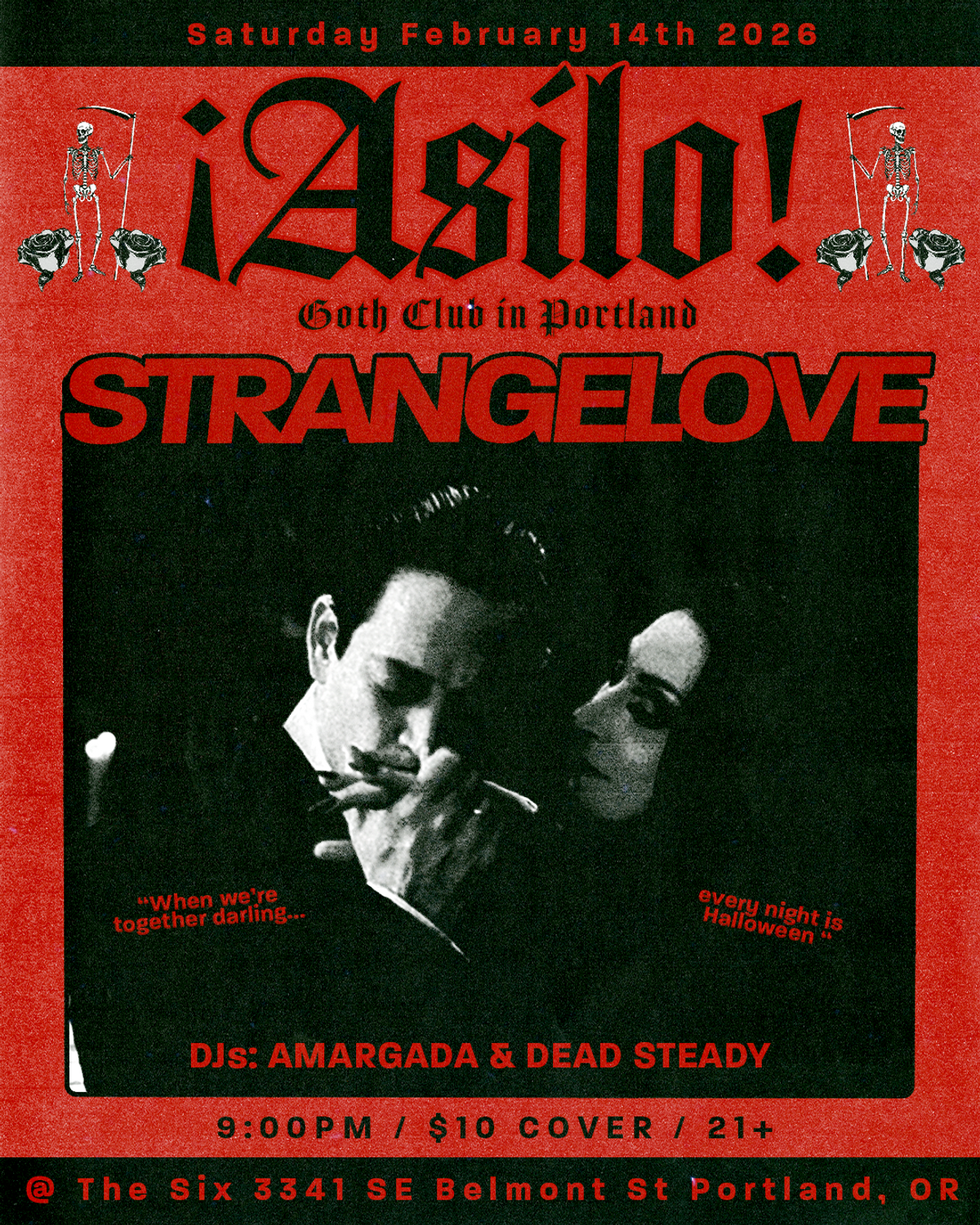 ¡Asilo! Portland Goth Club: Strangelove at The Midnight PDX + The Sïx ...