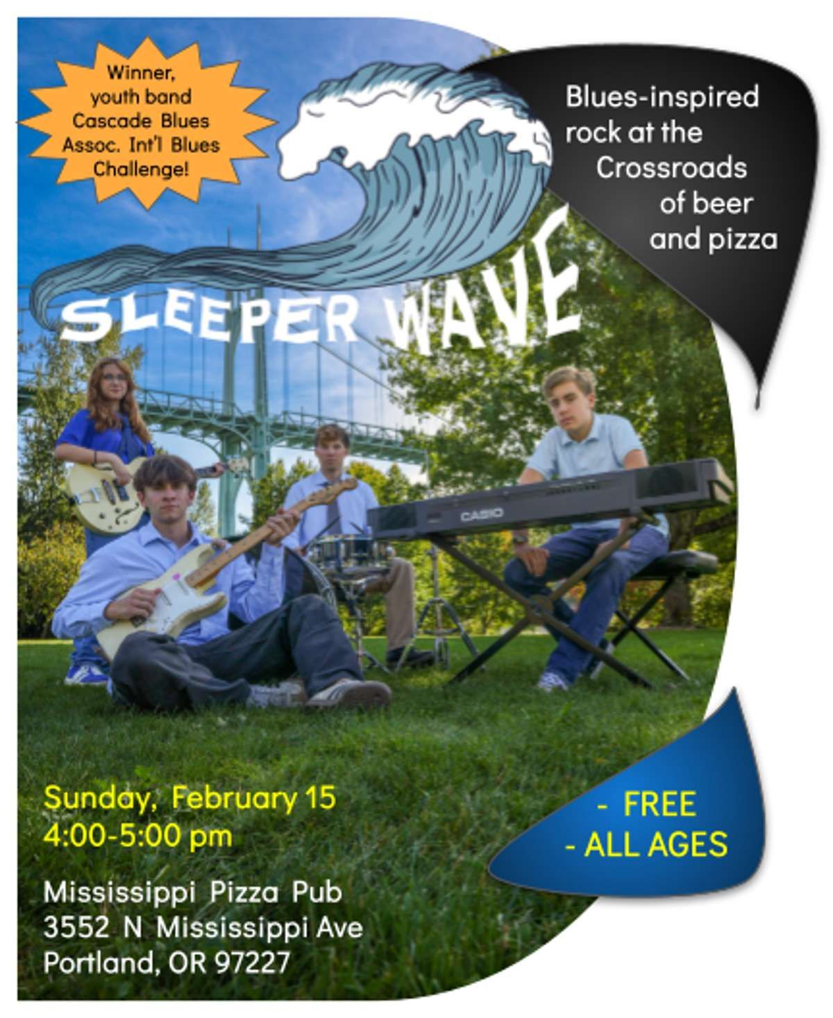 Sleeper Wave at Mississippi Pizza Pub & Atlantis Lounge in Portland, OR ...