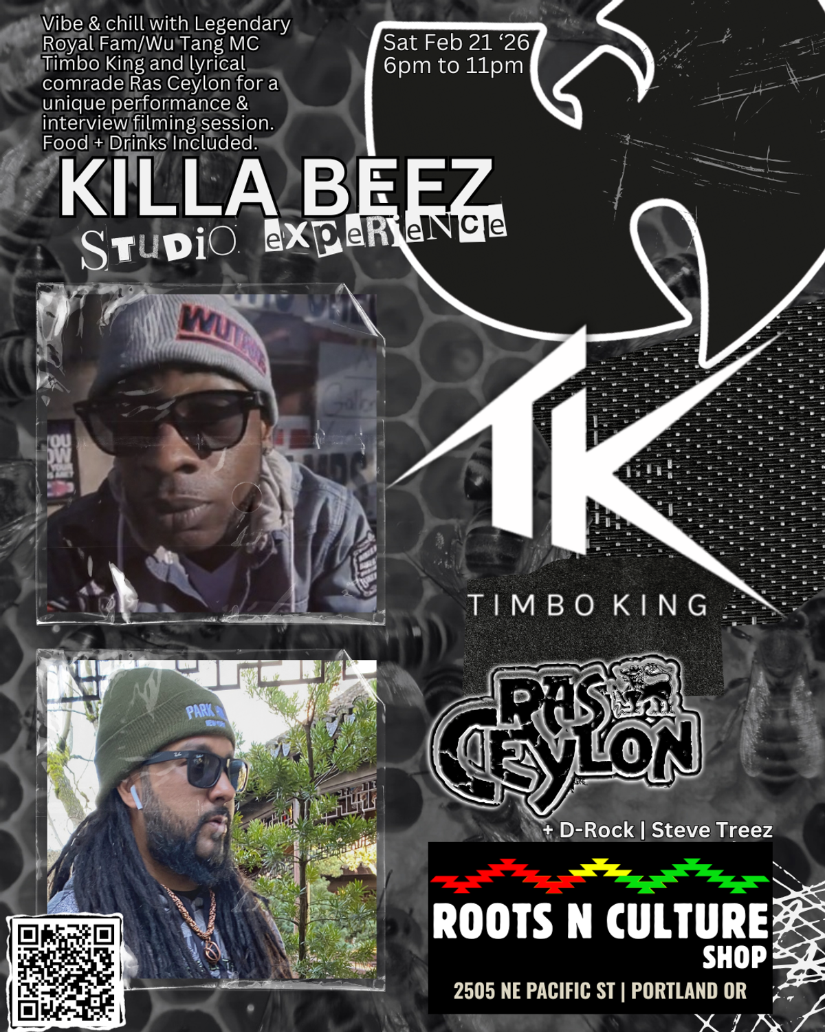 Wu Killa Beez Studio Experience w/ Timbo King at Roots N Culture Shop ...