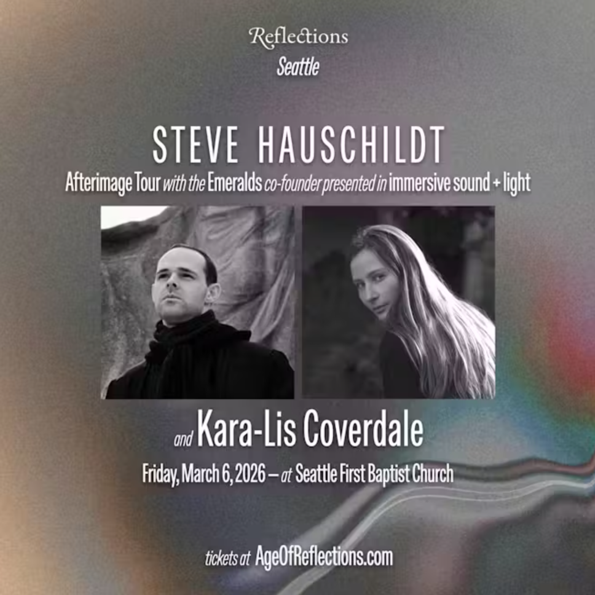 Reflections: Steve Hauschildt + Kara-Lis Coverdale at Seattle First ...