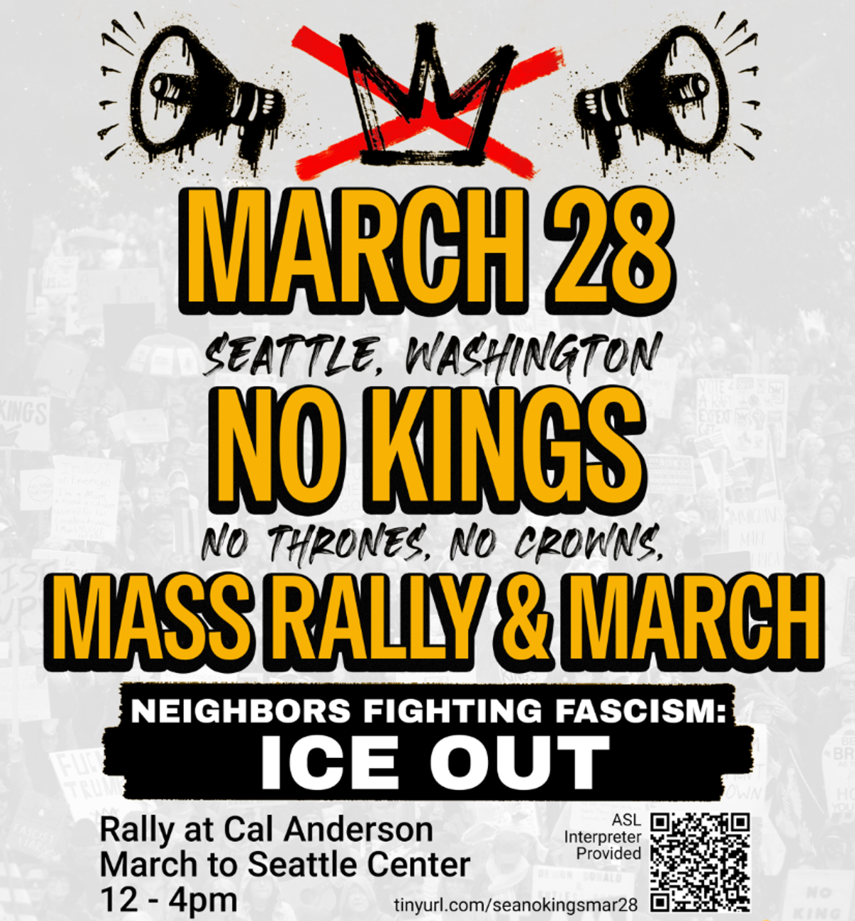 No Kings Protest at Cal Anderson Park in Seattle, WA - Saturday, March ...