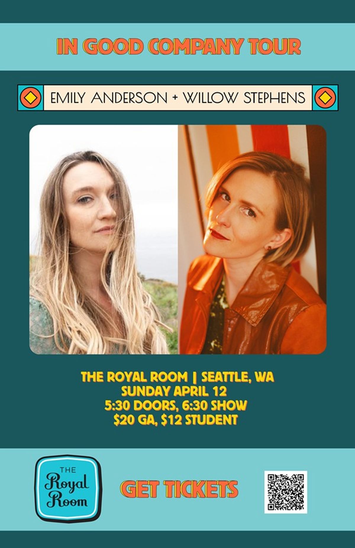 Emily Anderson + Willow Stephens at The Royal Room in Seattle, WA ...