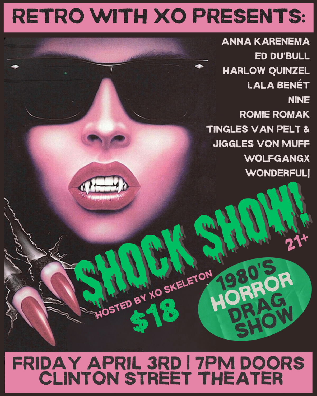 SHOCK SHOW! A 1980's Horror Drag Show at Clinton Street Theater in ...
