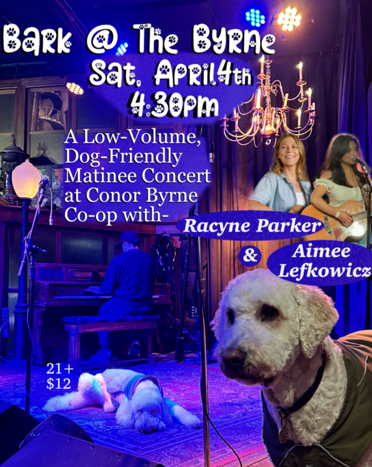 Bark at the Byrne! A Low-Volume, Dog-Friendly Matinee show with Racyne ...