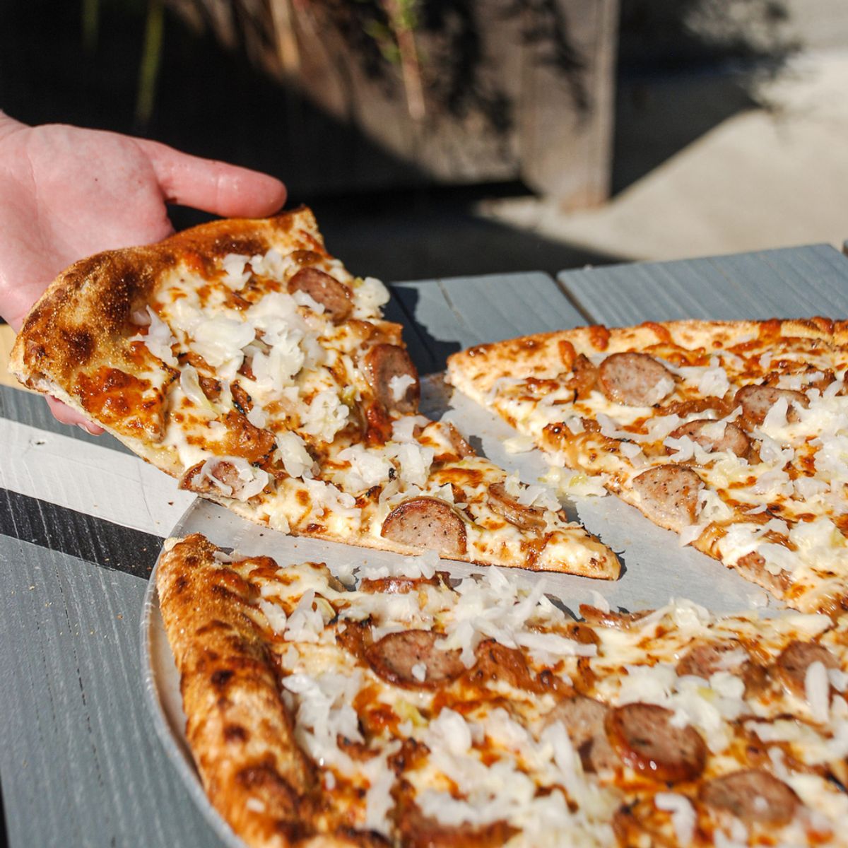 The Wurst Pizza Ever @ Hopworks Brewery