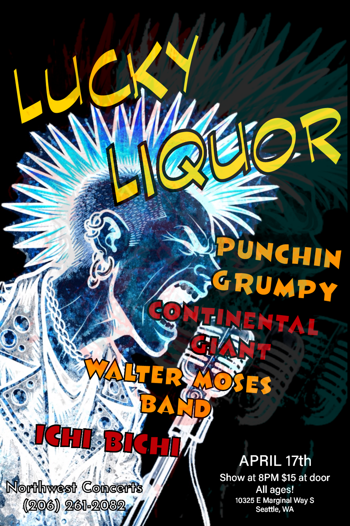 Punching Grumpy/Contental Giant/Walter Moses Band/Ichi Bichi at Lucky ...