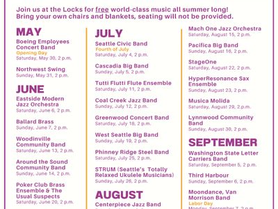 Free Summer Concerts at the Ballard Locks