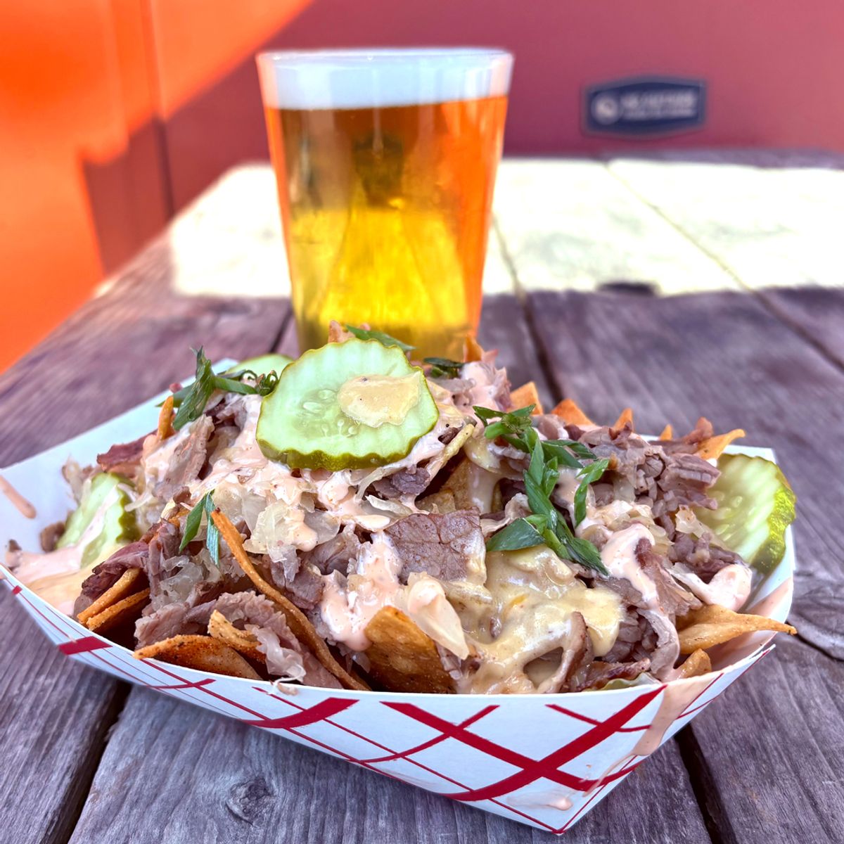 Pastrami Reuben Nachos @ The Oaks Pub