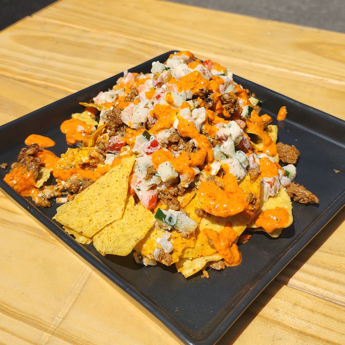 Balkan Kebab Nachos @ The Bulgarian Job