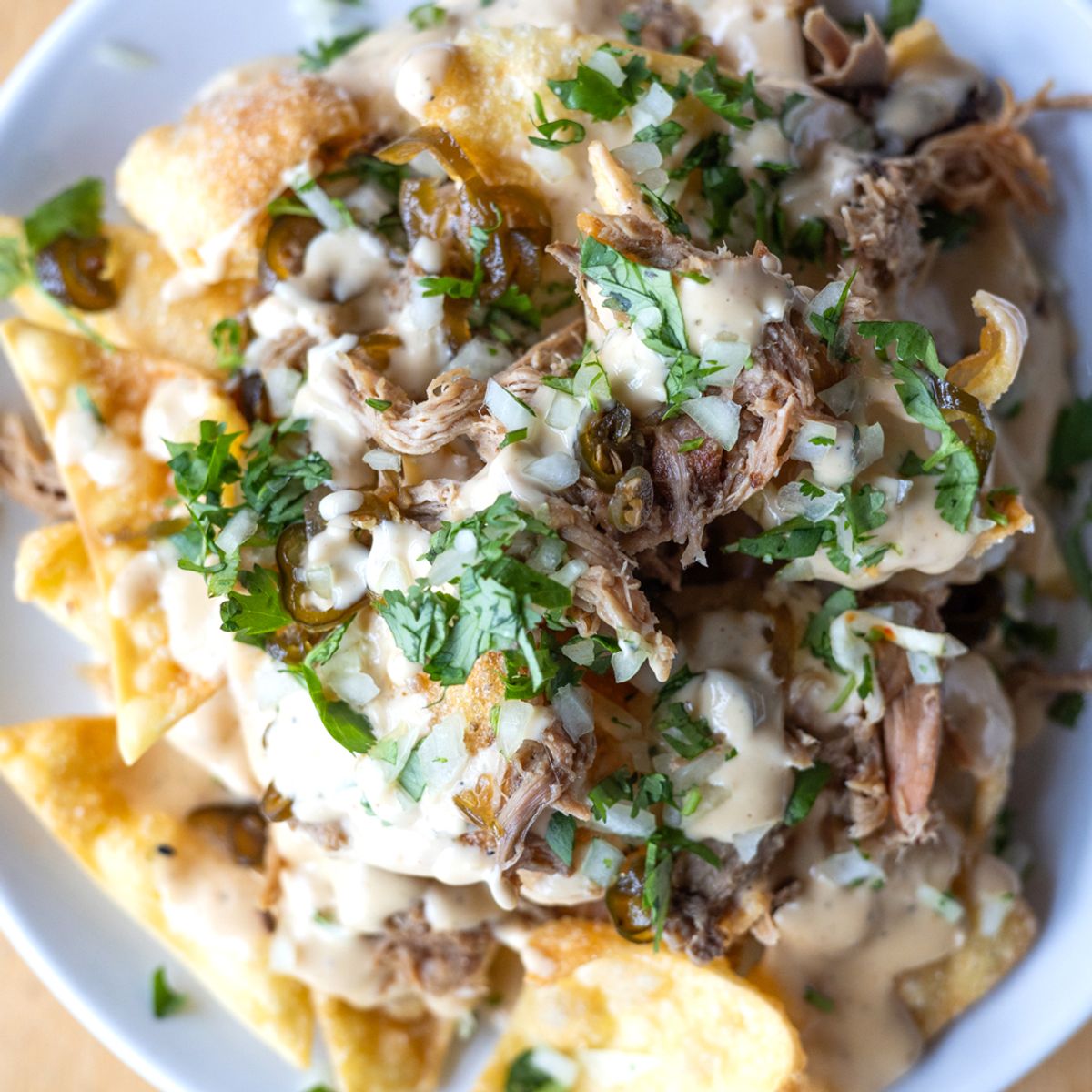 Boke Smoked Pork Wonton Nachos @ Boke Bowl