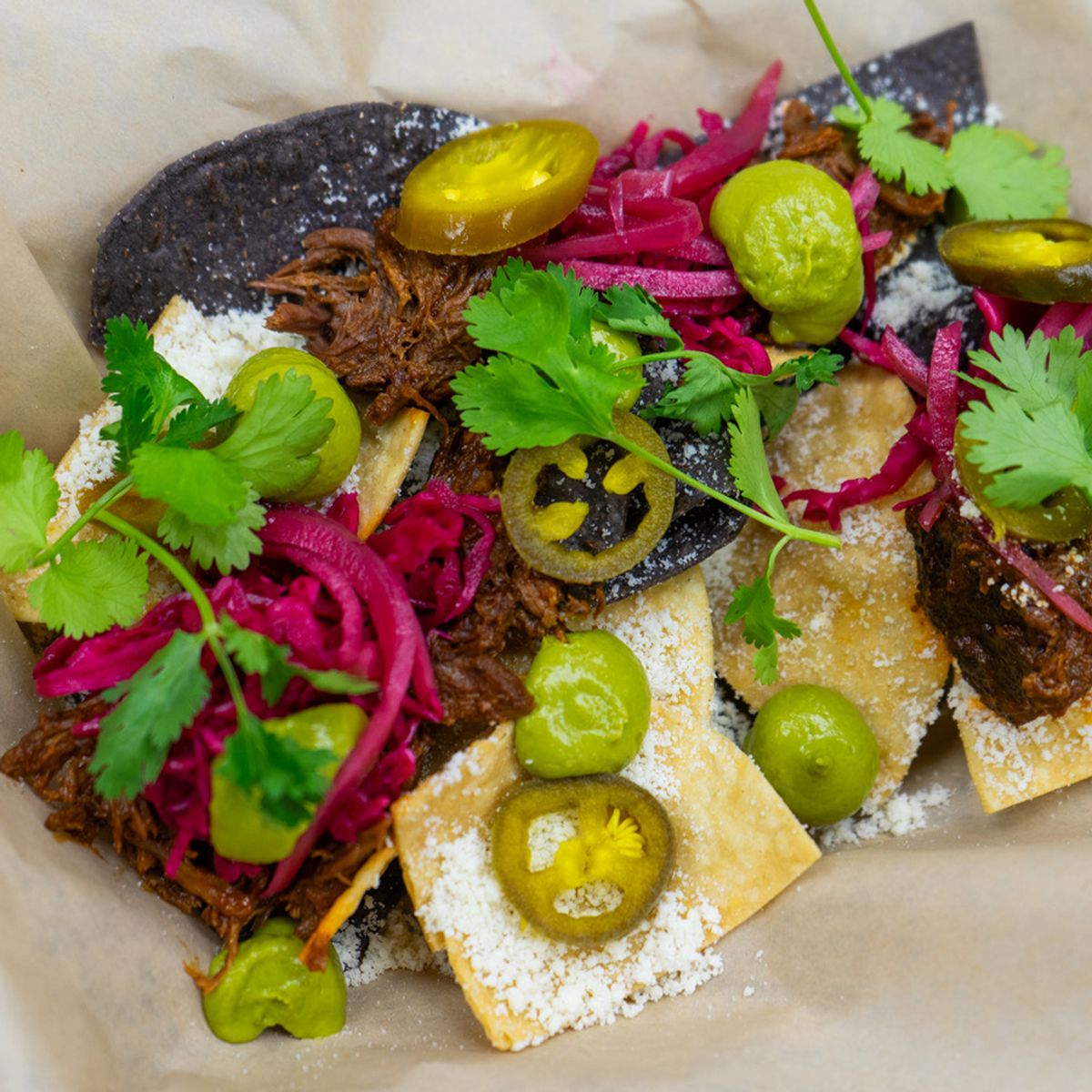 Chili Braised Beef Nachos @ Honorable Mention