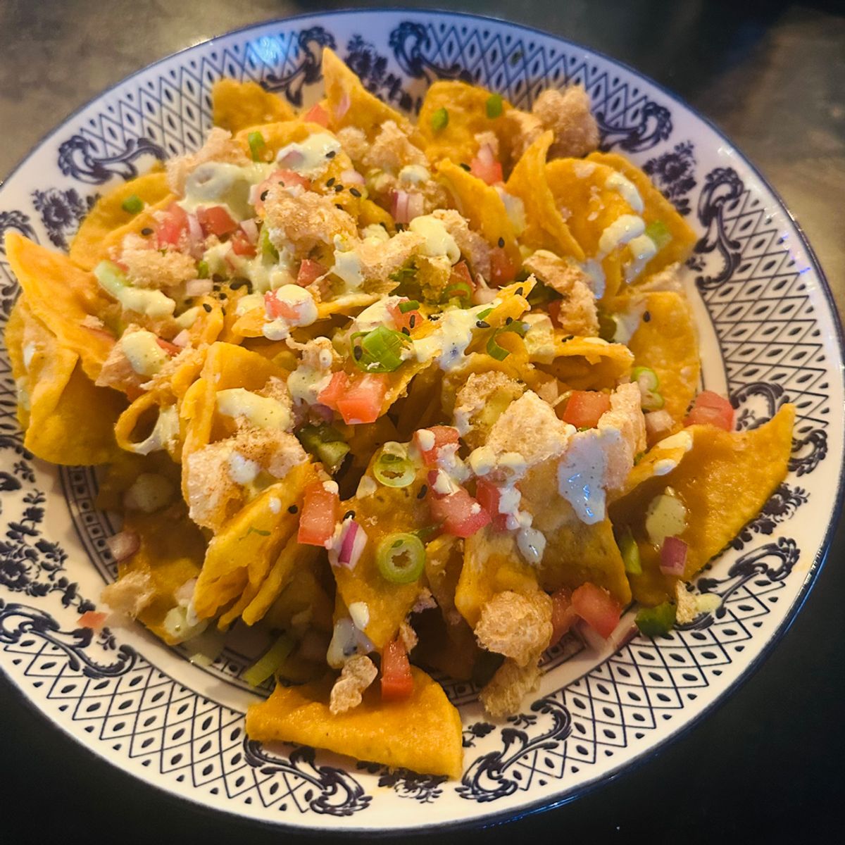 Nepalese Inspired Chilaquiles @ Nom Nom Wings