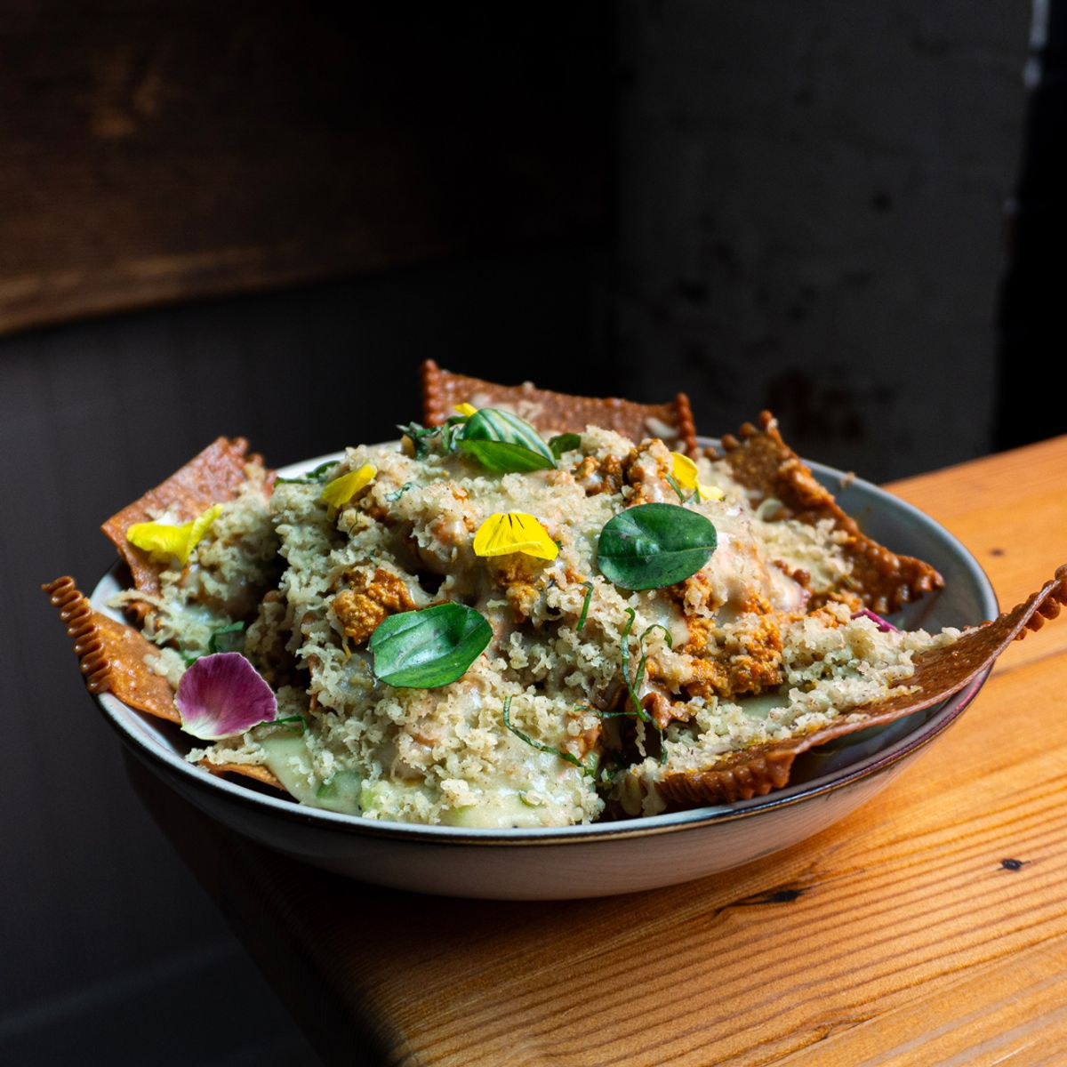 Deconstructed Lasagna Nachos @ Adolfo at Malpractice