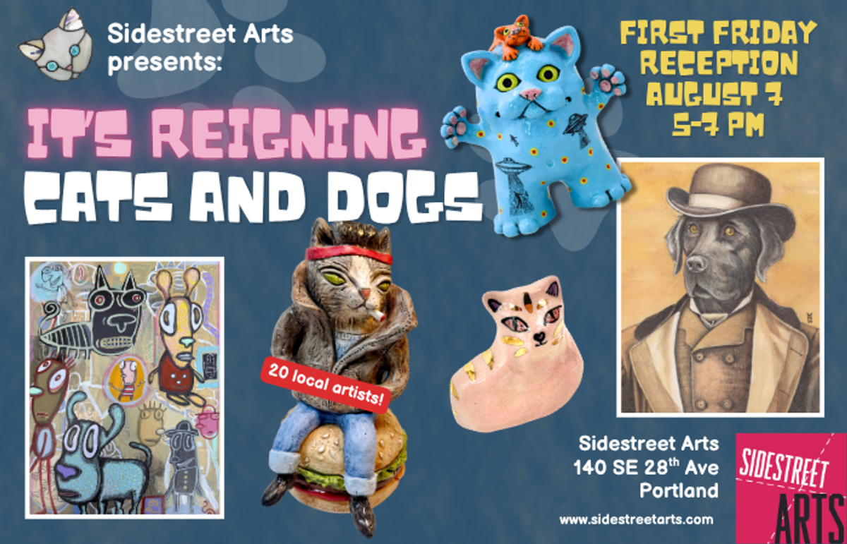 希少　サイン入り　REIGNING CATS & DOGS It's Reigning Cats & Dogs! at Sidestreet Arts in Portland, Oregon