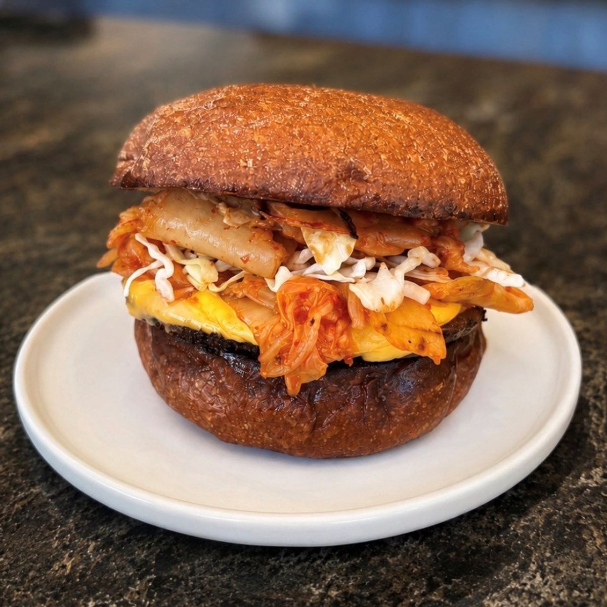 The Kimchi Smash Burger @ Spoke & Fork