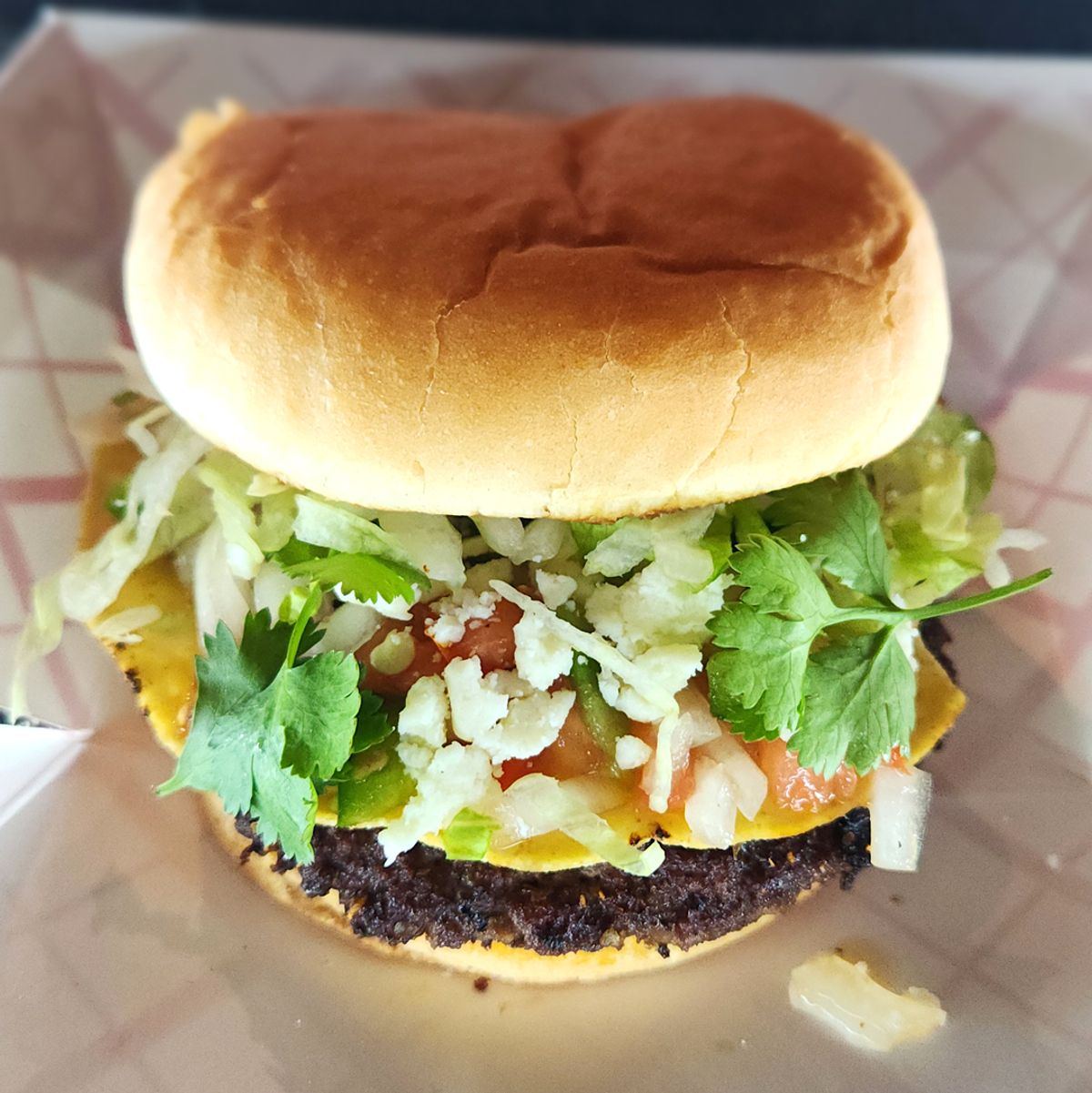 Hamburguesa with Crunch @ Nick's Famous Coney Island