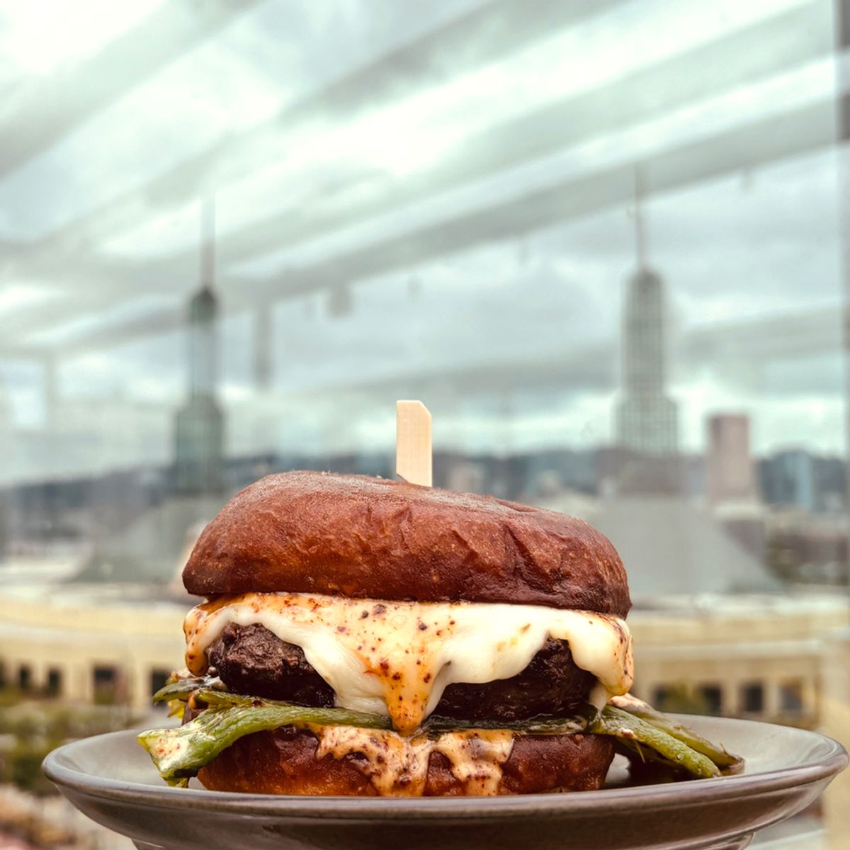 Roasted Poblano Burger @ Metropolitan Tavern