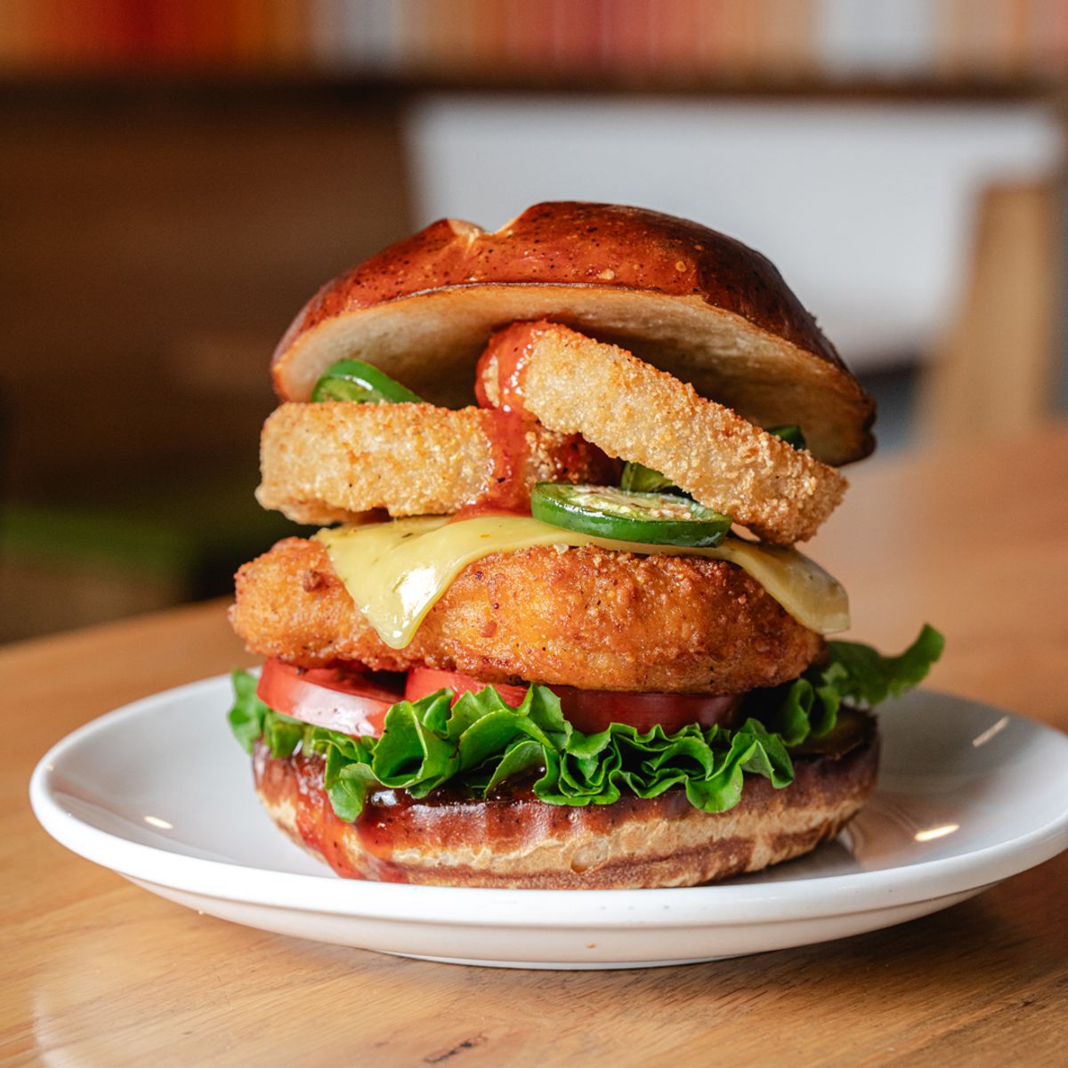 Smoky Mountain BBQ Chik’n Burger @ Veggie Grill - Cedar Hills Crossing