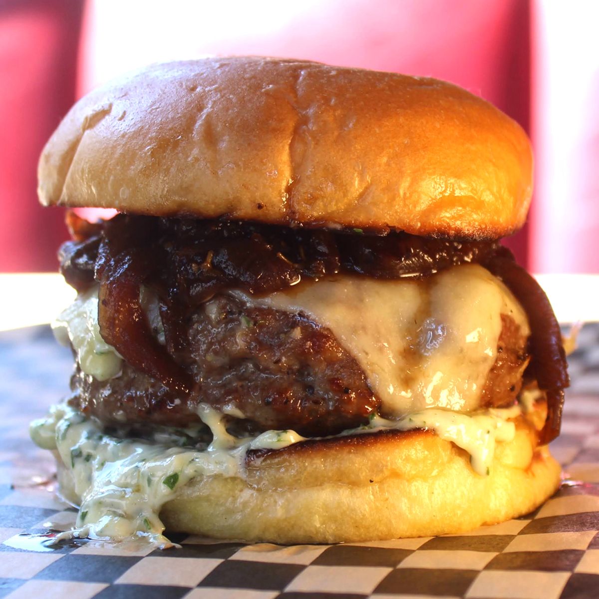 French Onion Juicy Lucy @ Bunk Bar