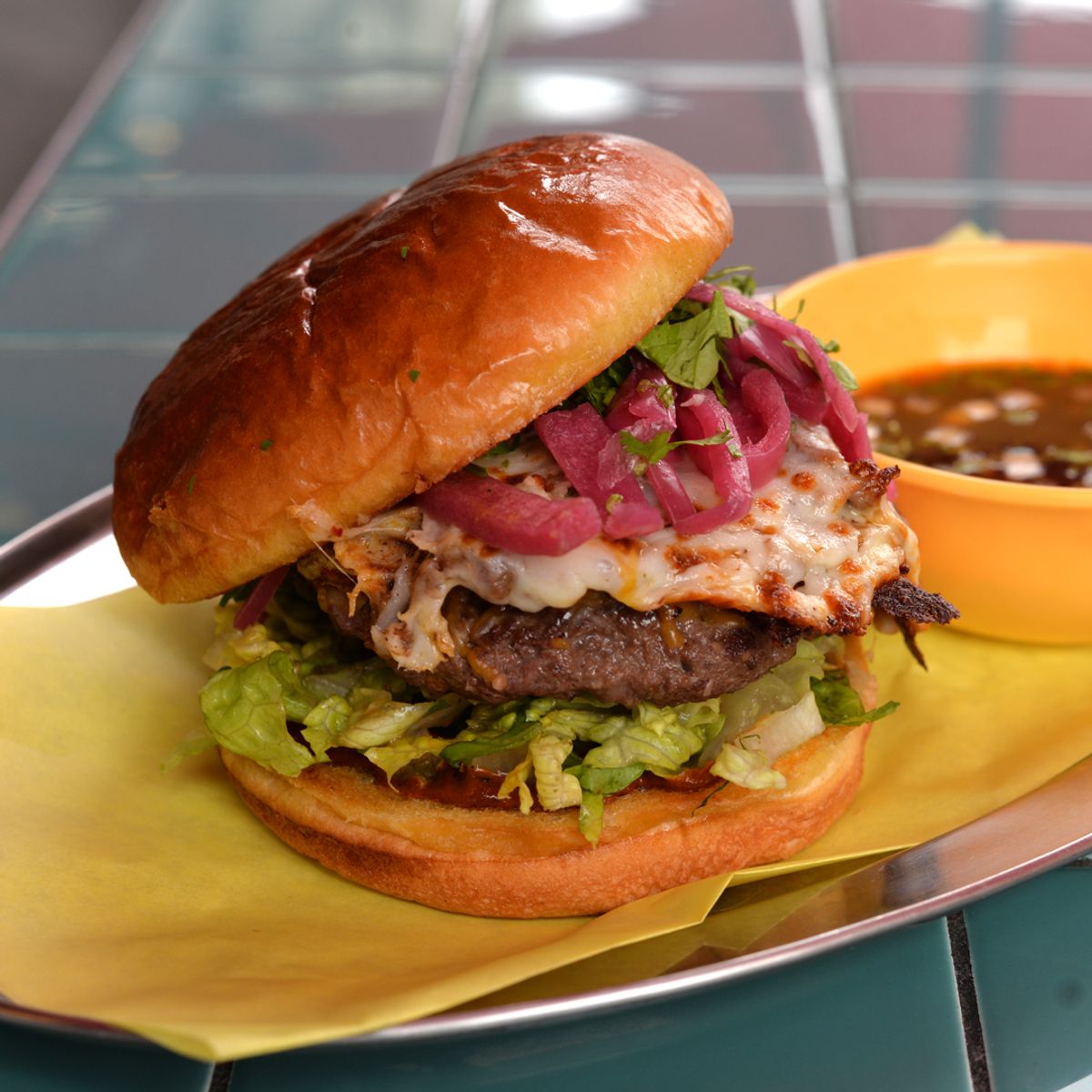 Burger Mulita @ Papi Chulo's Taqueria