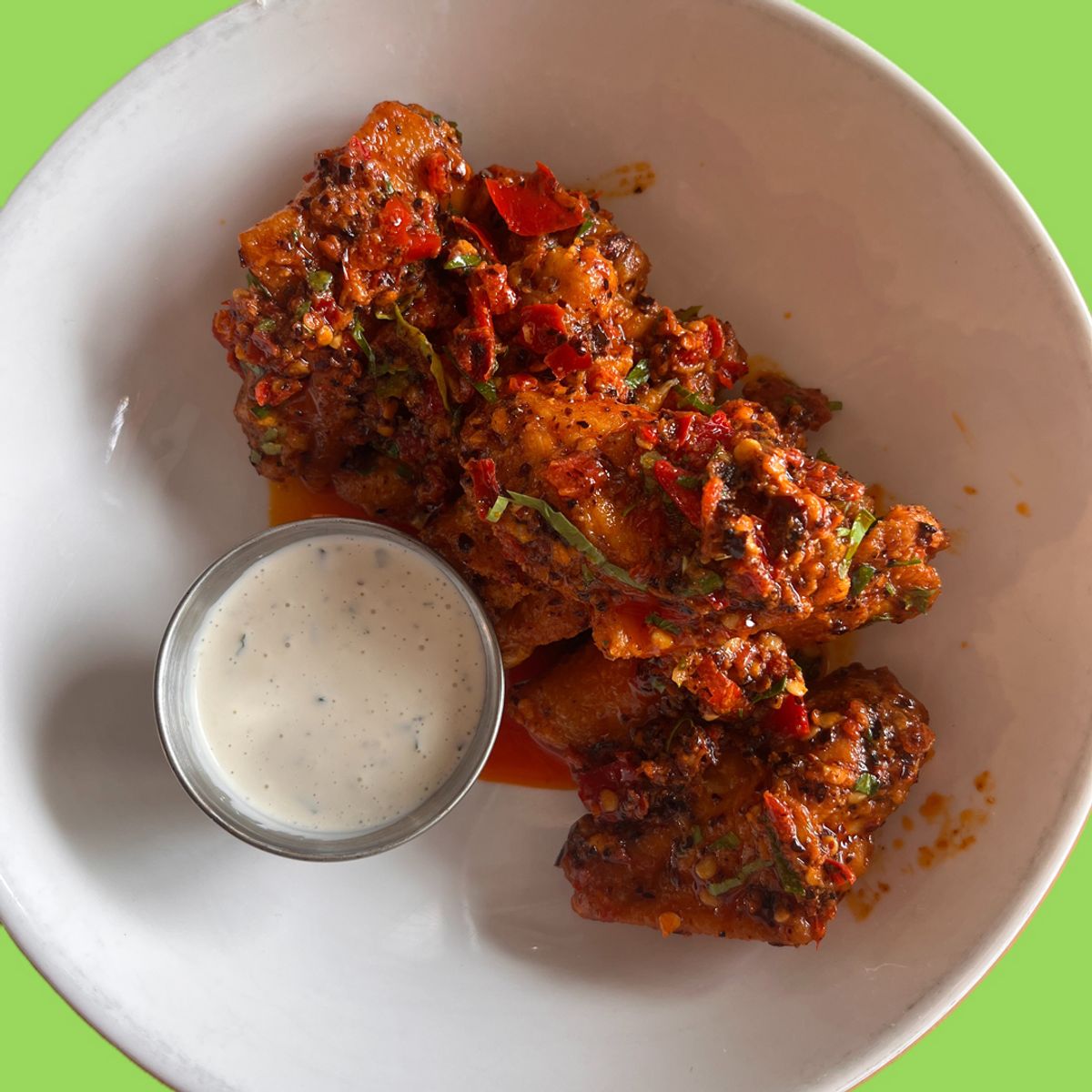 Calabrian Chili Crisp Wings @ Grassa