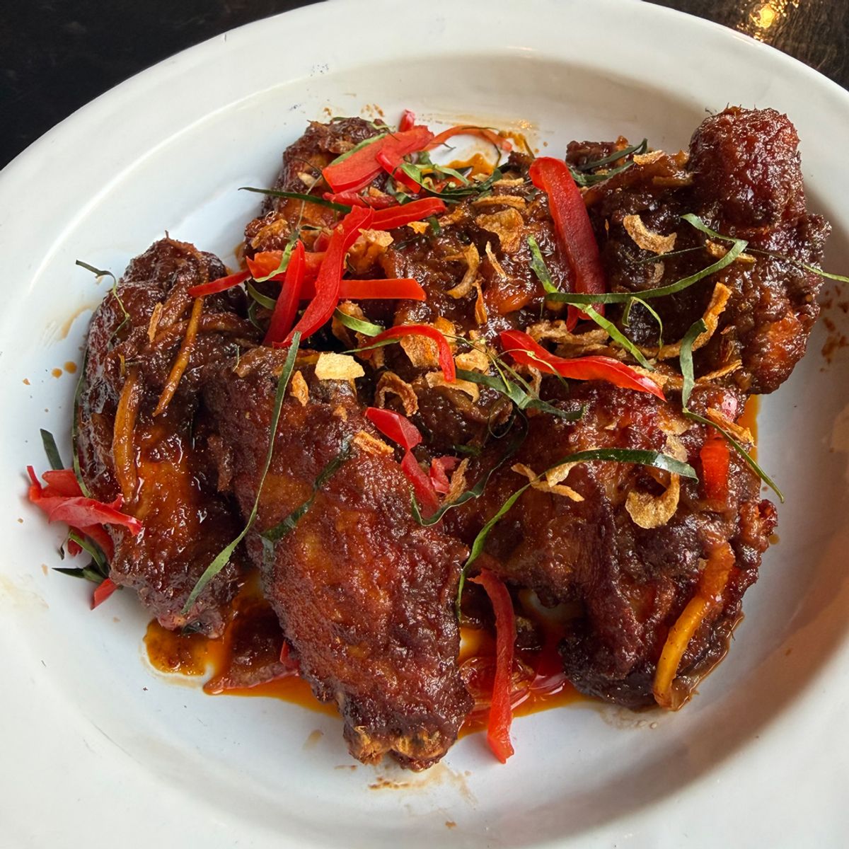 Thai Sticky Chicken Wings @ Gin Thai Brasserie