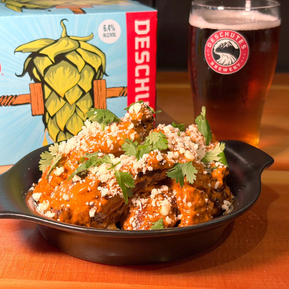 Spicy Elote Wings @ Deschutes Brewery & Public House