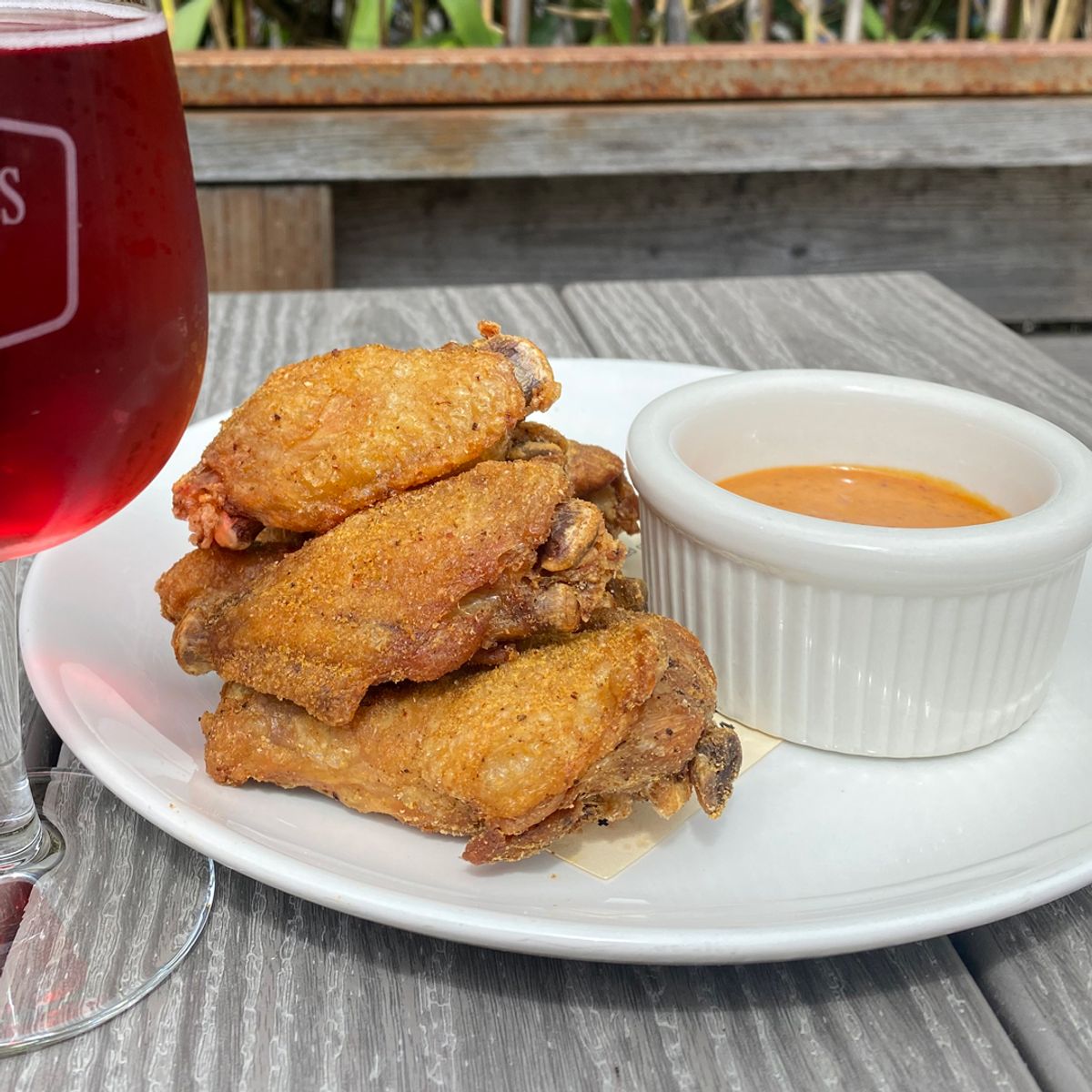 Crispy Fried Chicken Wings @ Bauman's Cider