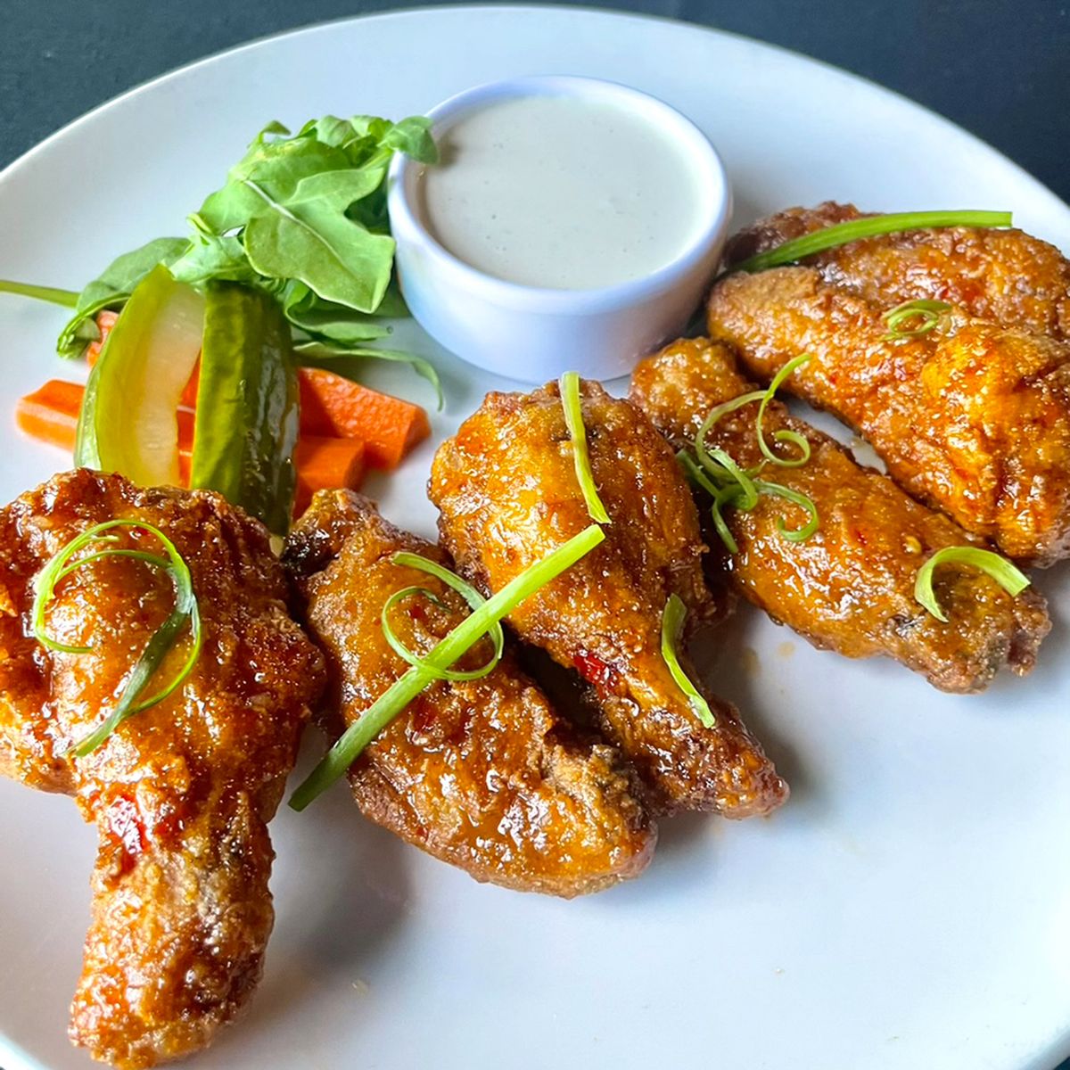 Mango Habanero Frenched Chicken Drums @ Taylor Street Tavern