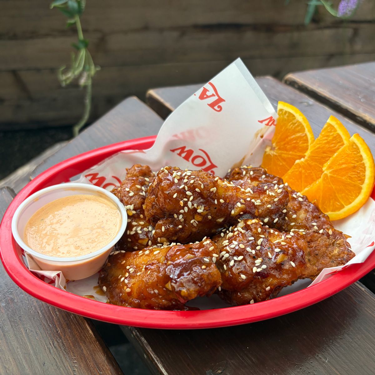 Ancient Secret Recipe Orange Chicken Wings @ Lay Low Tavern