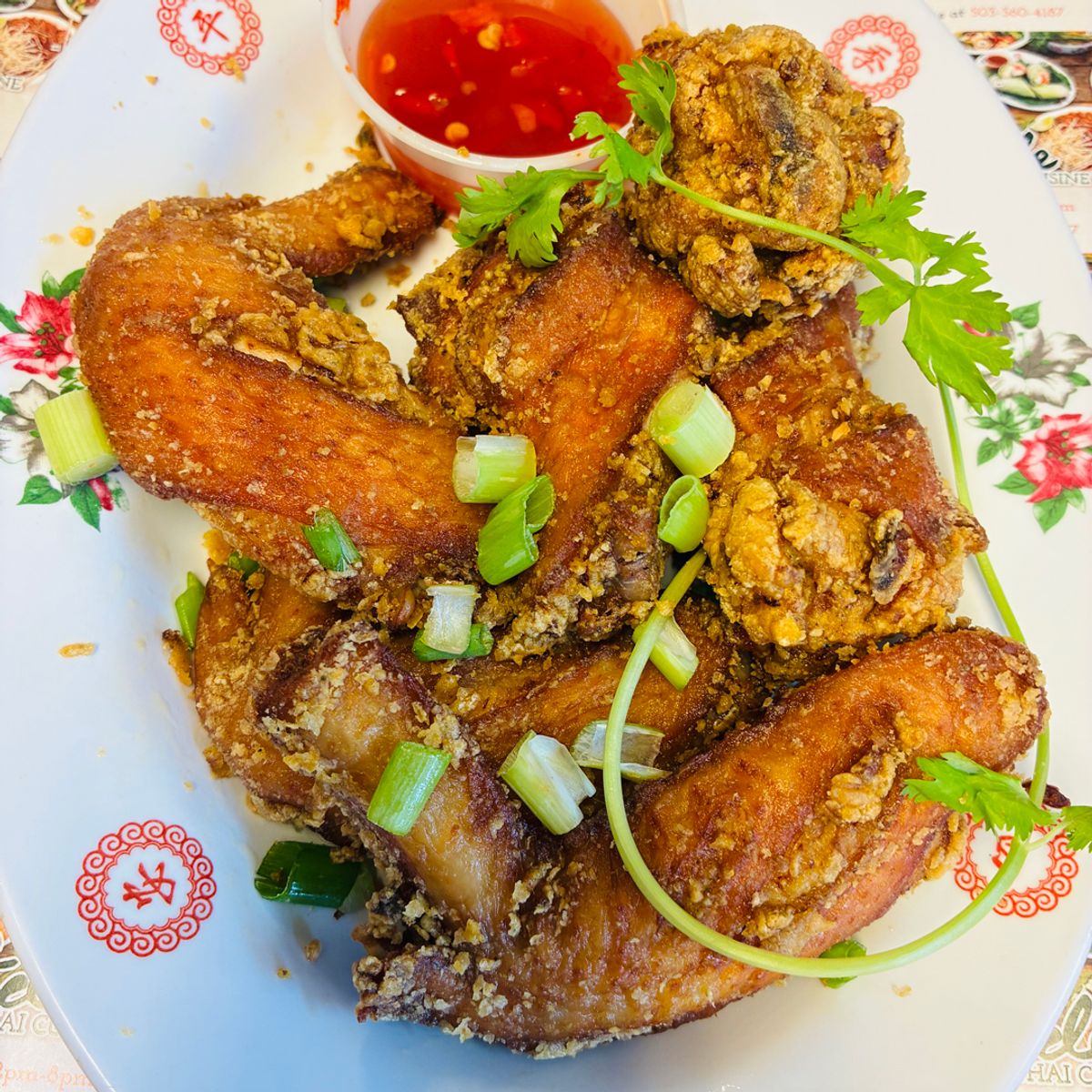 Golden Thai Curry Wings @ E-Side Thai