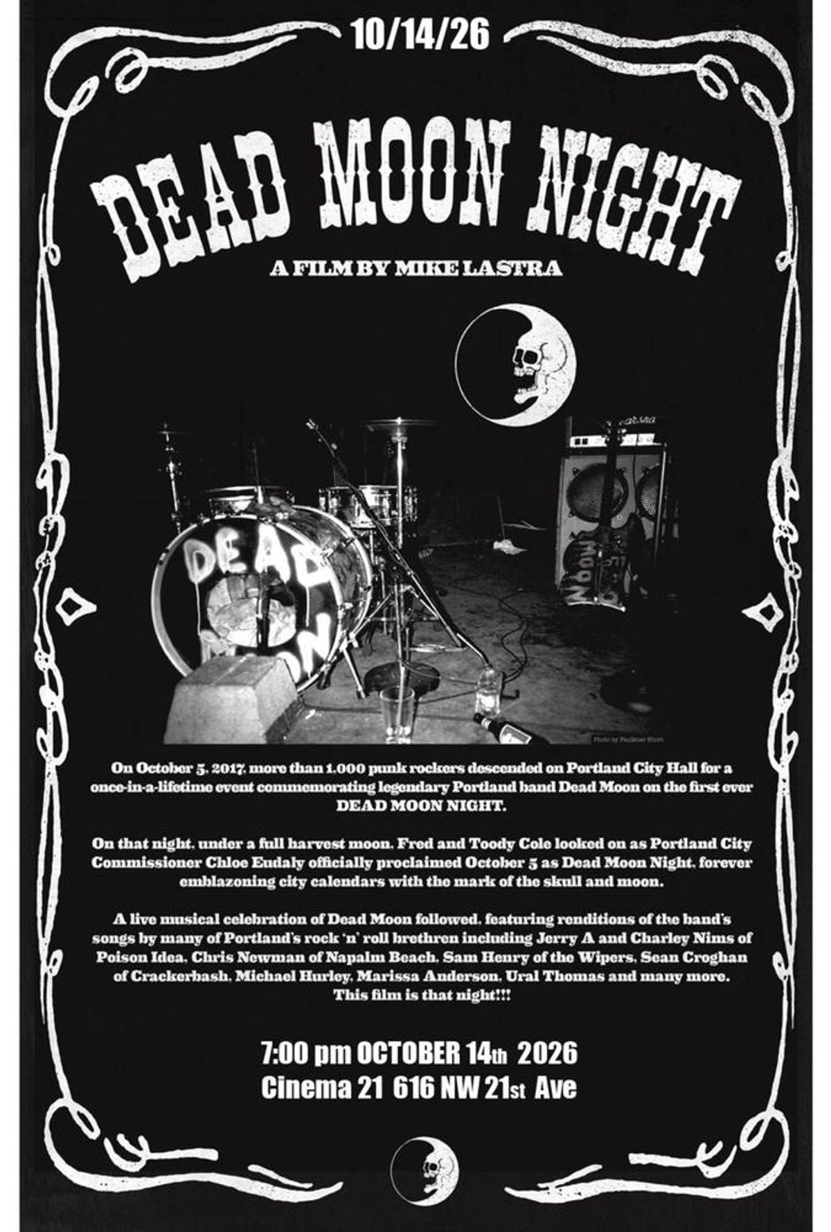DEAD MOON NIGHT at Cinema 21 in Portland, OR - Wednesday, October
