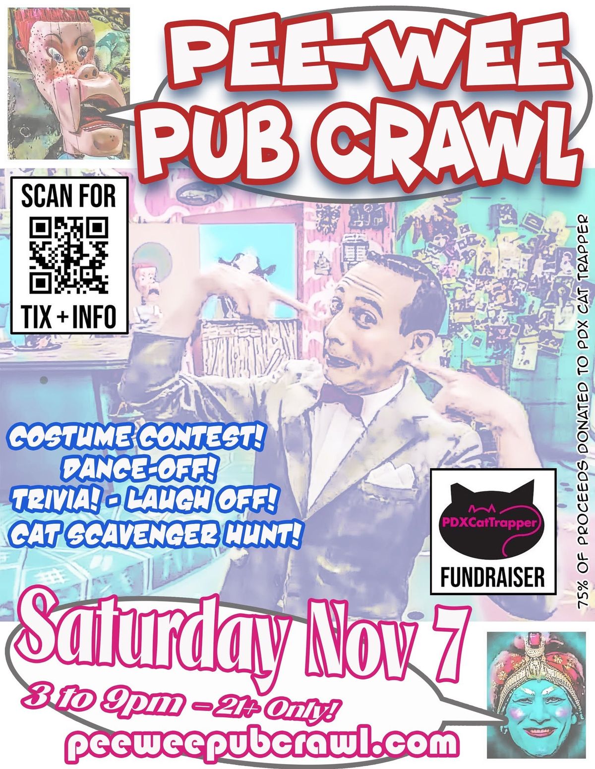 Pee-Wee Herman Pub Crawl at Secret Location - TBA in Portland, OR ...