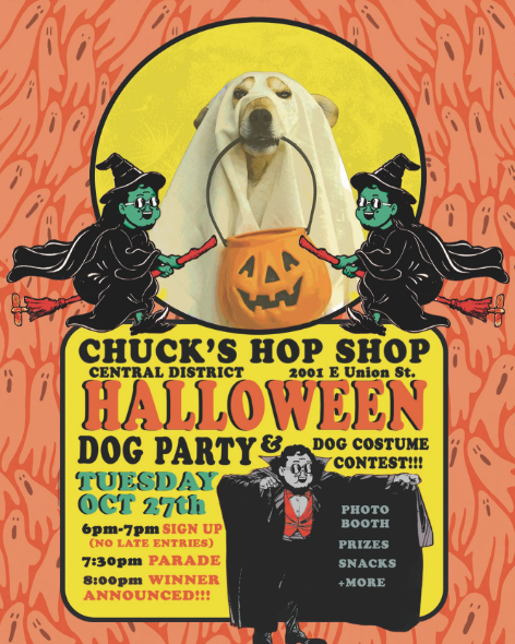 Halloween Dog Party & Costume Contest at Chuck's Hop Shop - Central ...