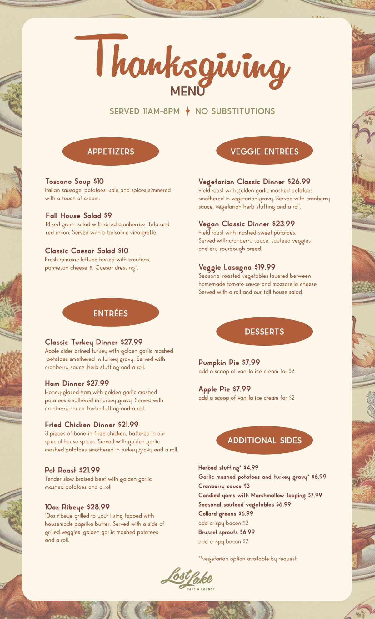 Lost Lake Thanksgiving At Lost Lake Cafe Lounge In Seattle WA 