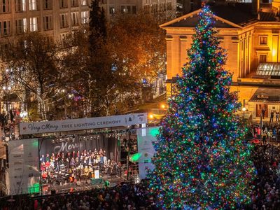 Switch your holiday spirit on at the <a class="event-header fw-bold" href="https://everout.com/portland/events/39th-annual-tree-lighting-ceremony/e160073/">39th Annual Tree Lighting Ceremony</a>.