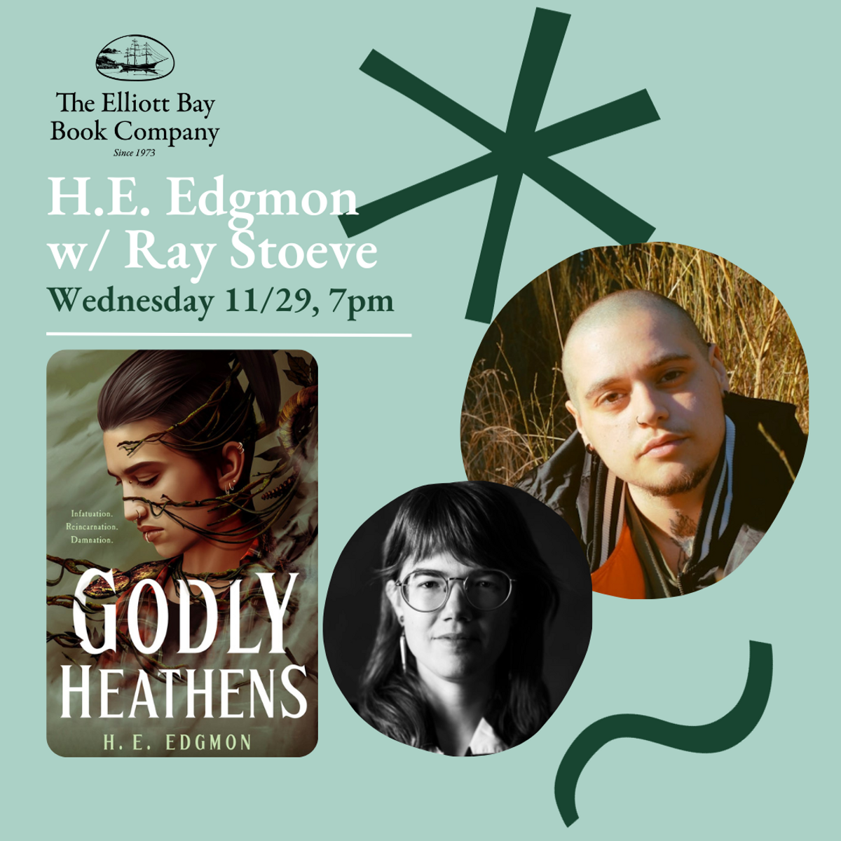 H.E. Edgmon与Ray Stoeve在西雅图的Elliott Bay Book Company举行的活动 - 11月29日，星期三