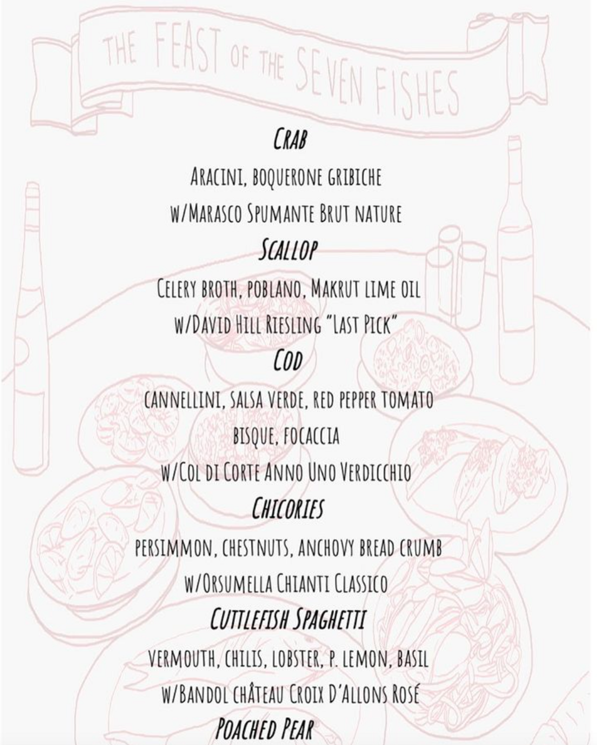 Delancey Feast of the Seven Fishes 2023 at Delancey in Seattle, WA