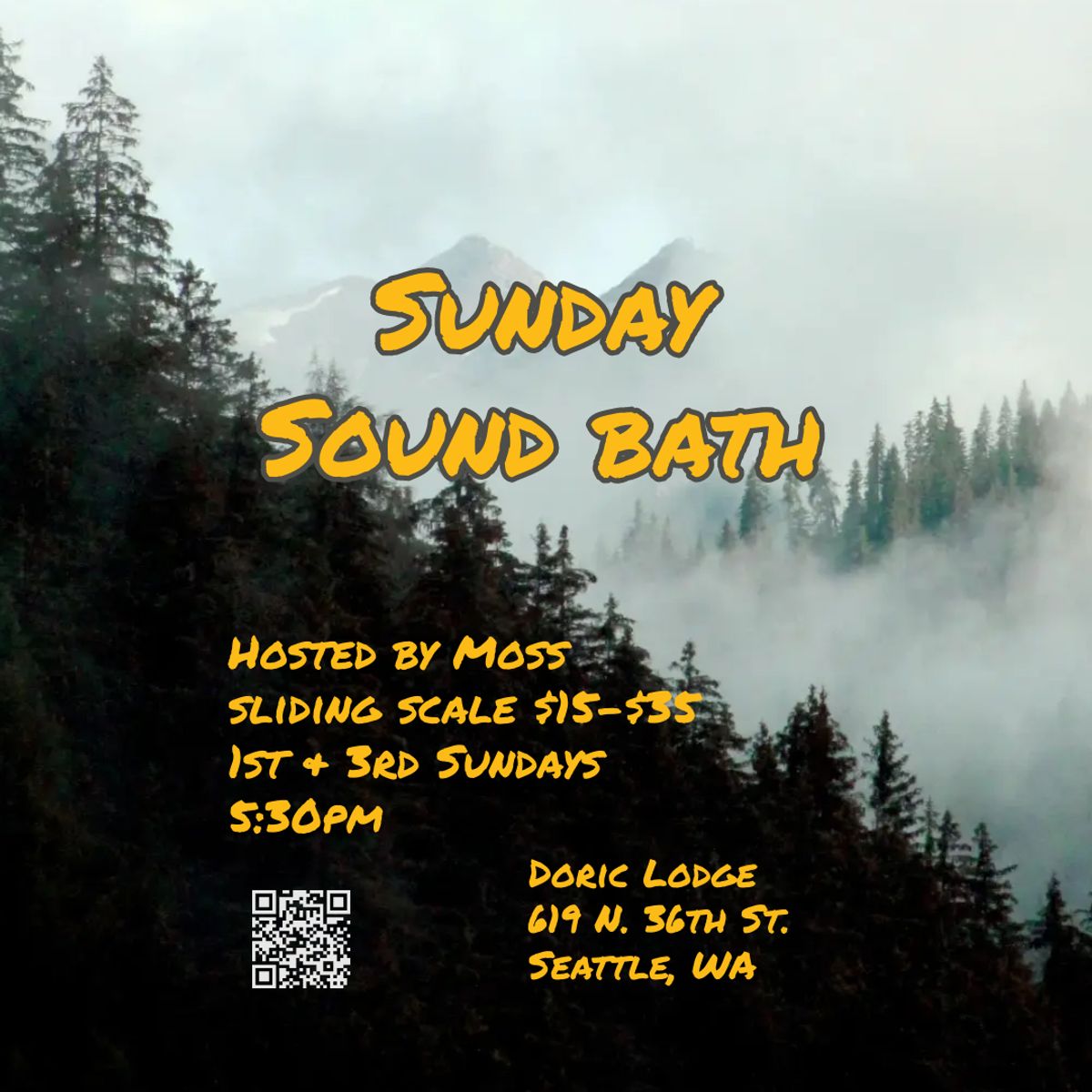 Sound Bath Sundays at Doric Lodge in Seattle, WA - Every Sunday, every ...