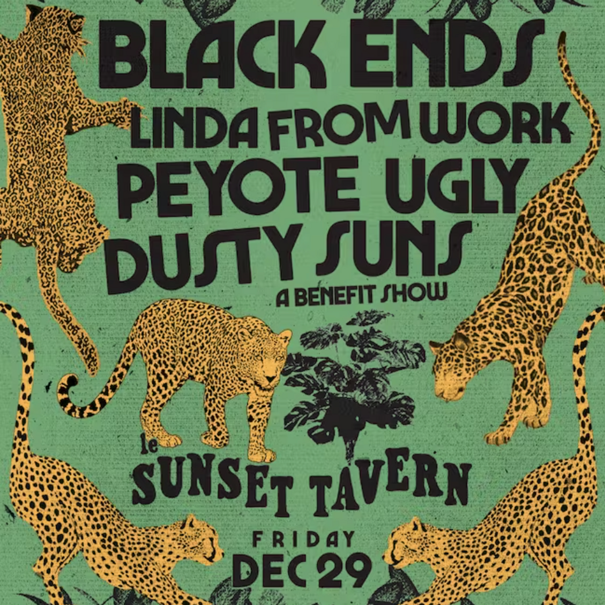 西雅图，华盛顿州，12月29日星期五，在日落酒吧，黑色尽头，来自工作的琳达，丑陋的佩约特和尘土飞扬的太阳