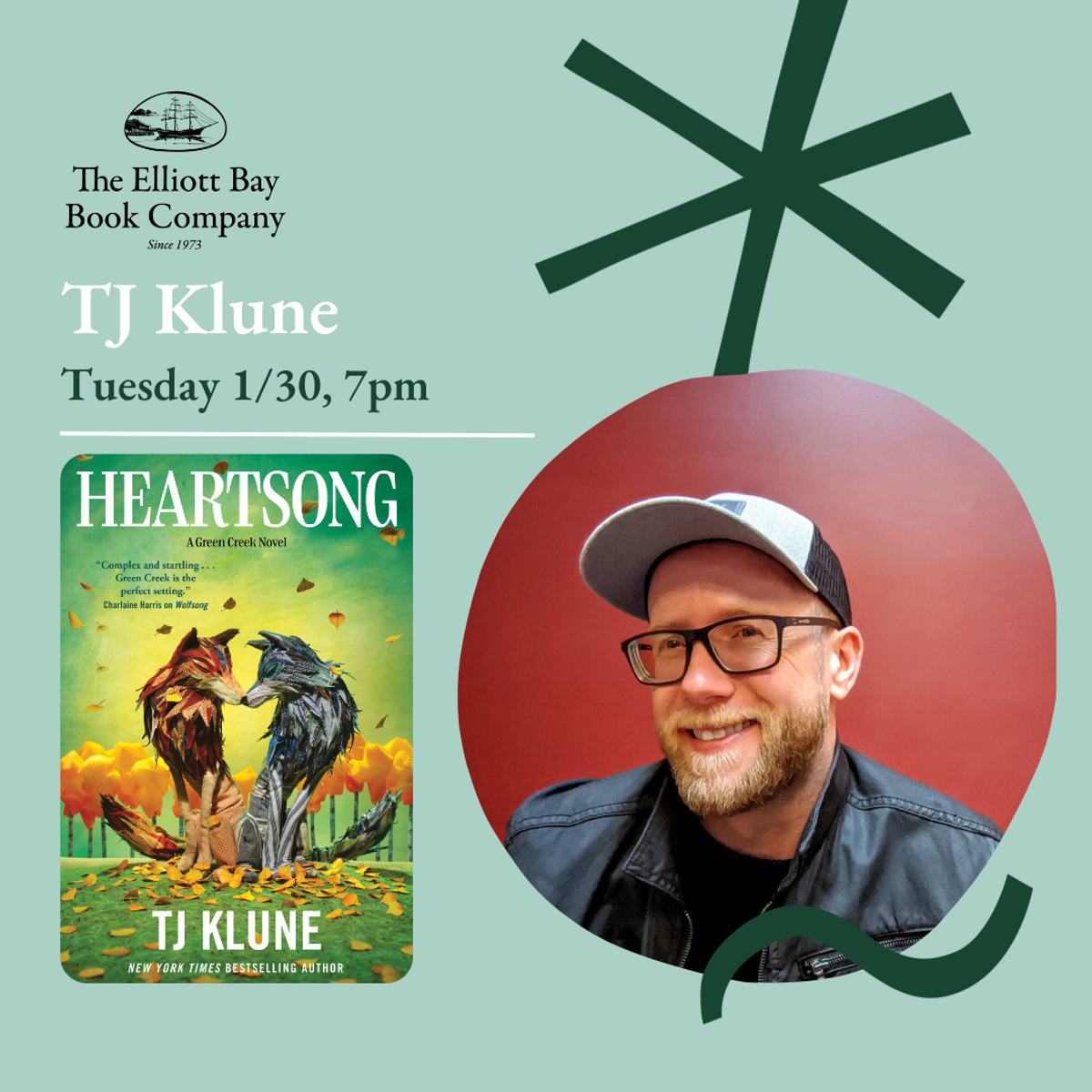 TJ Klune at Elliott Bay Book Company in Seattle, WA - Tuesday, January 30 -  EverOut Seattle