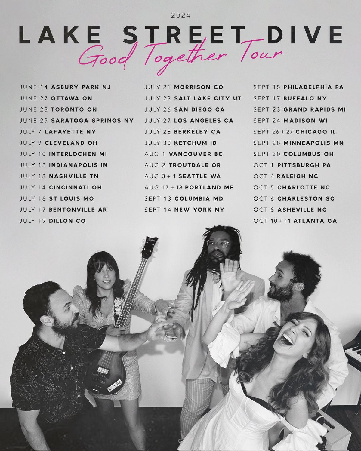 Lake Street Dive: The Good Together Tour at Chateau Ste. Michelle in  Woodinville, WA - Every day, from August 3–4 - EverOut Seattle